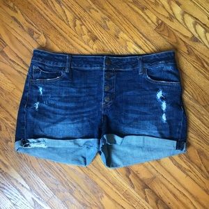 Maurices button up jean shorts